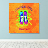 Stedelijke stijl: Street Art Stretched Canvas Prin Afdruk (Insitu (Houten vloer))