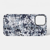 Stedelijke stijl zilveren digitale camouflage deco iPhone hoesje (Achterkant horizontaal)