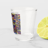 Stedelijke Straat Twee-Handgeschilderde Abstracte Shot Glas (Rechts)