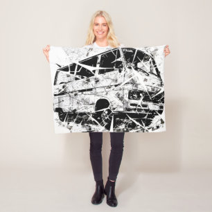 Stedelijke Straatkunst Abstract Gebroken Vintage B Fleece Deken