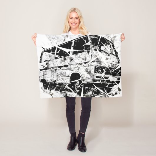 Stedelijke Straatkunst Abstract Gebroken Vintage B Fleece Deken (In situ)