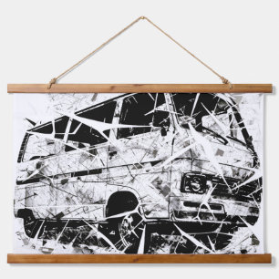 Stedelijke Straatkunst Abstract Gebroken Vintage B Hangend Wandkleed