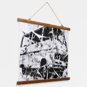 Stedelijke Straatkunst Abstract Gebroken Vintage B Hangend Wandkleed (Gebogen)