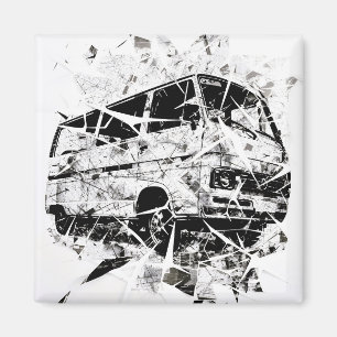 Stedelijke Straatkunst Abstract Gebroken Vintage B Magneet
