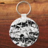 Stedelijke Straatkunst Abstract Gebroken Vintage B Sleutelhanger (Voorkant)