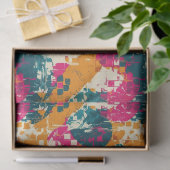 Stedelijke Straatkunst Abstract Kleurblokpatroon Tissuepapier (Geschenk)