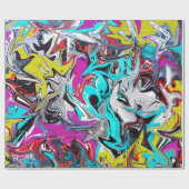 Stedelijke straatstijl graffiti feestje cadeaupapier (Vlak)