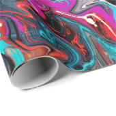 Stedelijke straatstijl graffiti feestje cadeaupapier (Rol Hoek)