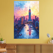 stedelijke straling canvas afdruk (Insitu (Woonkamer))