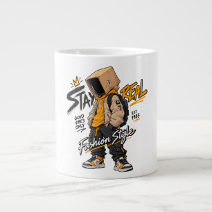 Stedelijke Streetwear Mode Karakter – Cool Graffit Grote Koffiekop