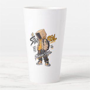 Stedelijke Streetwear Mode Karakter – Cool Graffit Latte Mok