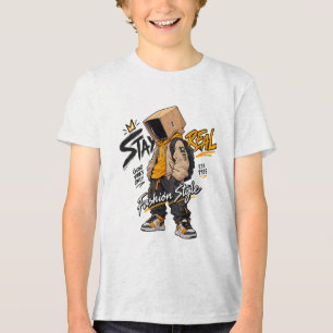 Stedelijke Streetwear Mode Karakter – Cool Graffit Tri-Blend Shirt