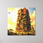 stedelijke terugkeer van de natuur canvas afdruk (Voorkant)