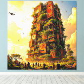 stedelijke terugkeer van de natuur canvas afdruk (Insitu (Houten vloer))