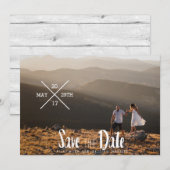 Stedelijke typografie | De datumfoto opslaan Save The Date (Voorkant / Achterkant)