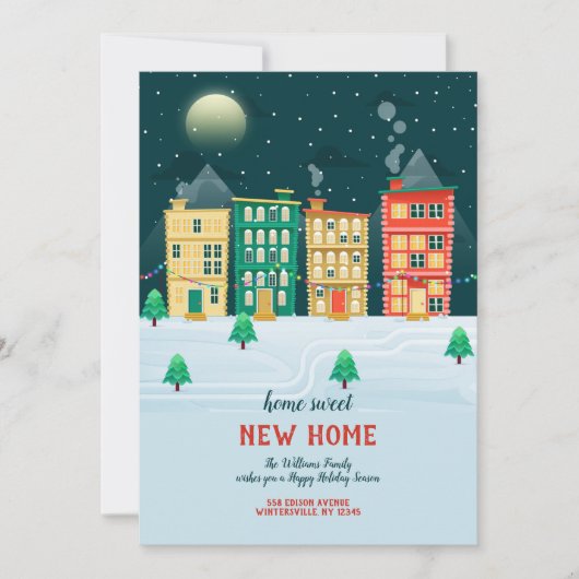 Stedelijke verhuis aankondiging voor vakantieperio (Voorkant)