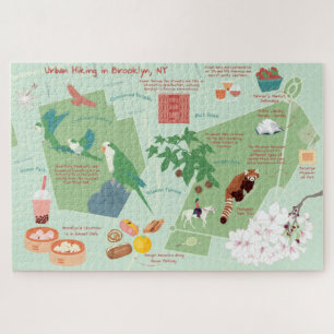 Stedelijke wandelkaart van Brooklyn Legpuzzel
