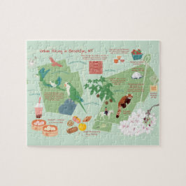 Stedelijke wandelkaart van Brooklyn New York Legpuzzel