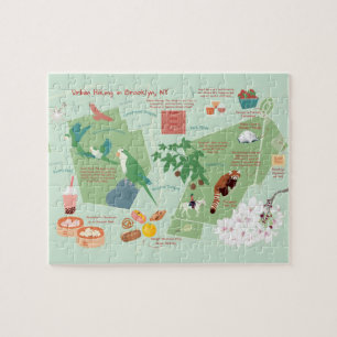 Stedelijke wandelkaart van Brooklyn New York Legpuzzel