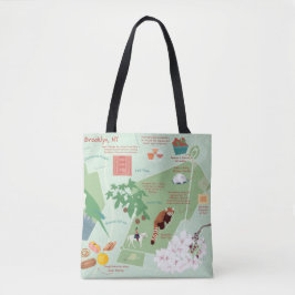 Stedelijke wandelkaart van Brooklyn New York Tote Bag