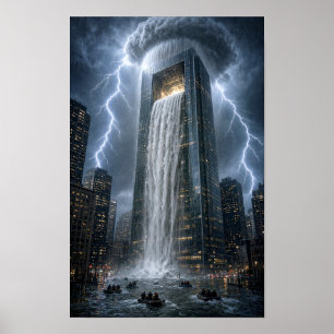 Stedelijke Waterval Poster
