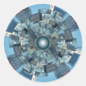 Stedelijke wildgroei ronde sticker (Voorkant)