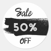 Stedelijke witte winkel promotie verkoop sticker (Voorkant)