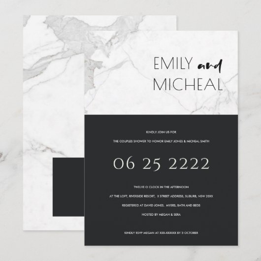 STEDELIJKE WITTE WITTE WITTE KOPPELS KOPEN WINKELE BEDANKKAART (Voorkant / Achterkant)