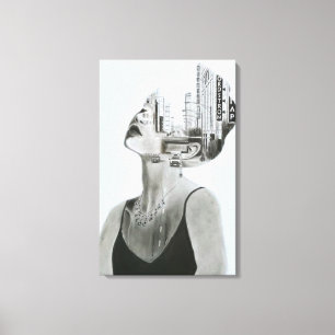 Stedelijke Ziel Fragmenten Canvas Afdruk