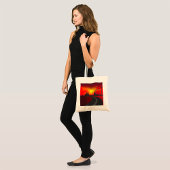 Stedelijke Zonsondergang Snelweg Silhouet Tote Bag