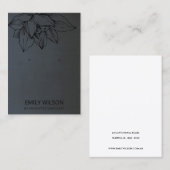 STEDELIJKE ZWART OP ZWARTE LOTUS EENVOUDIGE BEELDS VISITEKAARTJE (Voorkant / Achterkant)