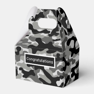 Stedelijke Zwarte Grijze Camo Bedankdoosjes
