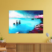 Steden aan de kust canvas afdruk (Insitu (Woonkamer))