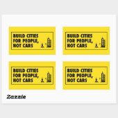 Steden bouwen voor mensen zonder auto's rechthoekige sticker (Vel)