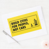 Steden bouwen voor mensen zonder auto's rechthoekige sticker (Envelop)