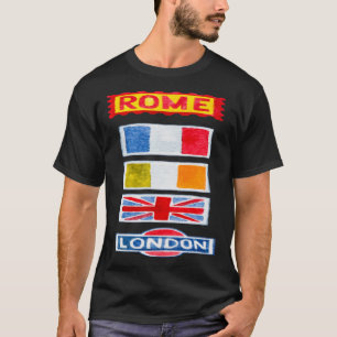 Steden en landen ROME ITALIË UK LONDEN T-shirt