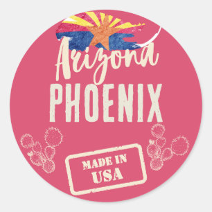 Steden in Arizona Ronde Sticker