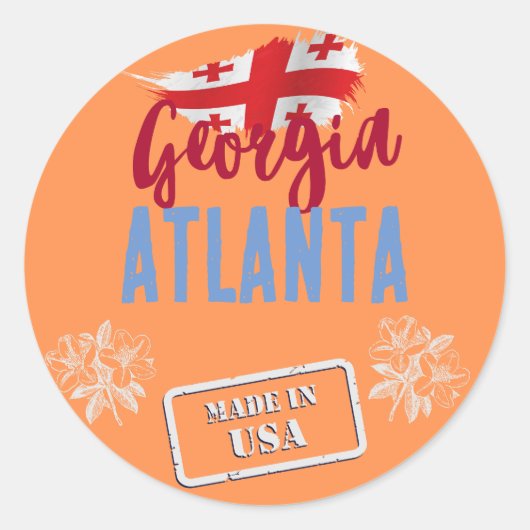 Steden in Georgia Ronde Sticker (Voorkant)