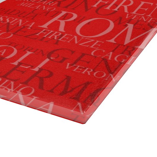 Steden, kaart en vlag van Italië Snijplank (Hoek)