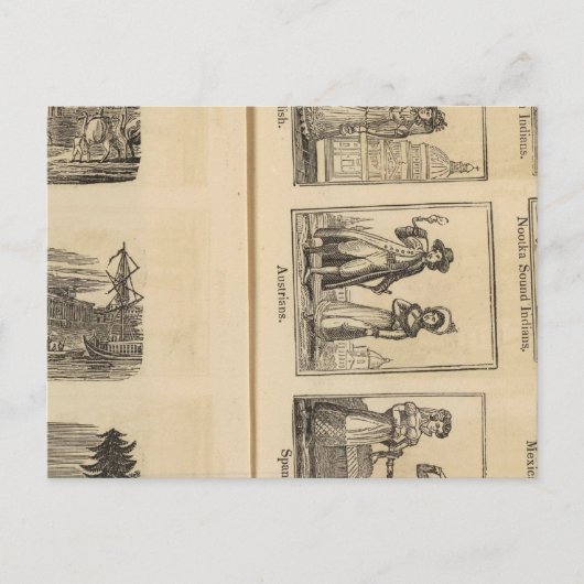 Steden, kostuums briefkaart (Voorkant)