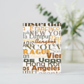 Steden over de hele wereld briefkaart (Staand voorkant)