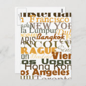 Steden over de hele wereld briefkaart (Voorkant / Achterkant)
