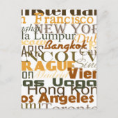 Steden over de hele wereld briefkaart (Voorkant)