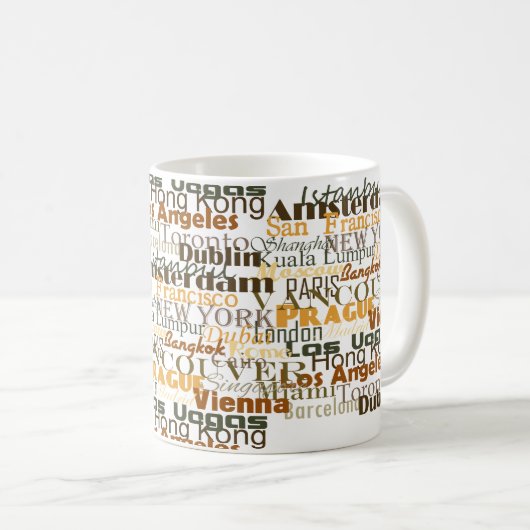 Steden over de hele wereld koffiemok (Voorkant rechts)