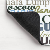 Steden over de hele wereld muismat (Hoek)