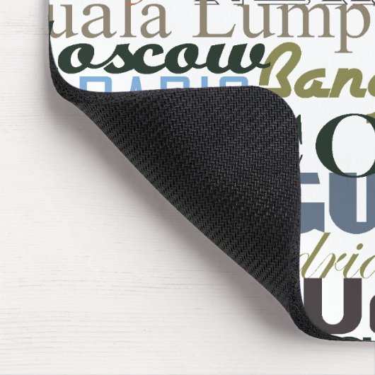 Steden over de hele wereld muismat (Hoek)