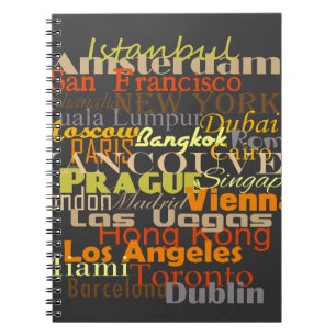 Steden over de hele wereld notitieboek
