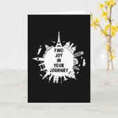 Steden Stad Silhouette van de stad Grappig cadeau Kaart (Gele Bloem)