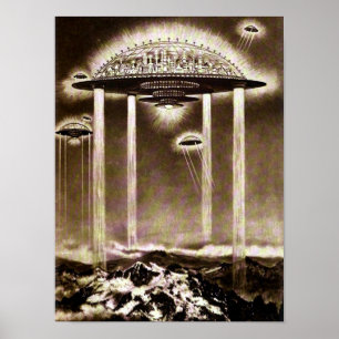 Steden van de Toekomst vintage 1922 Sci-Fi Poster