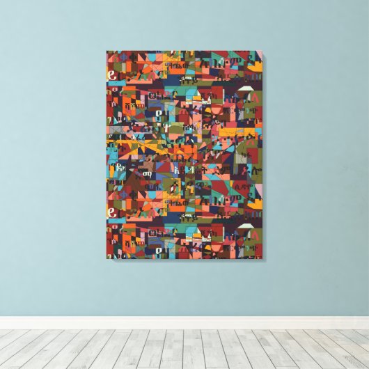 Steden van Ethiopië Canvas Afdruk (Insitu (Houten vloer))